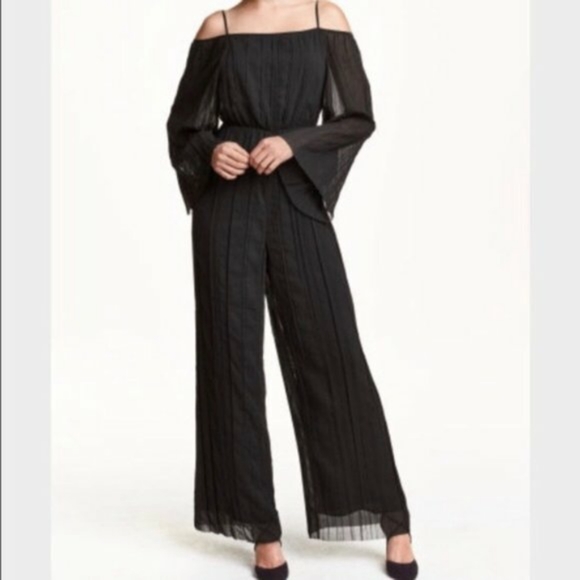 *NEW* H&M Sheer Wide Leg Jumpsuit💣 - Picture 3 of 7